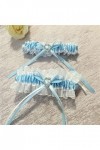 GJRFYJ Garter de mariage Blue Blanc Bow Sexy Garters 2pcs Set for les femmes Bride Femme Rague de cuisse Bridal Garter Color
