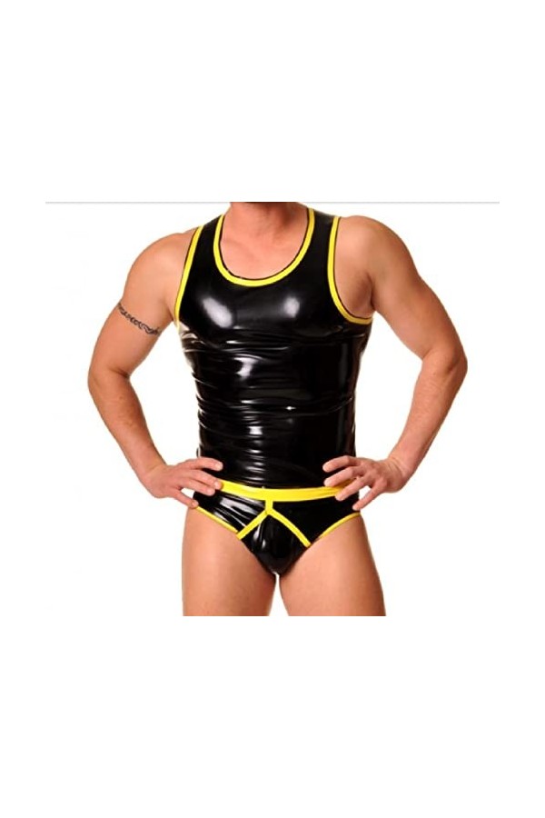 Caoutchouc Latex Gummi Noir Costume Hommexs-xxl 0.4 Mm,Noir,L