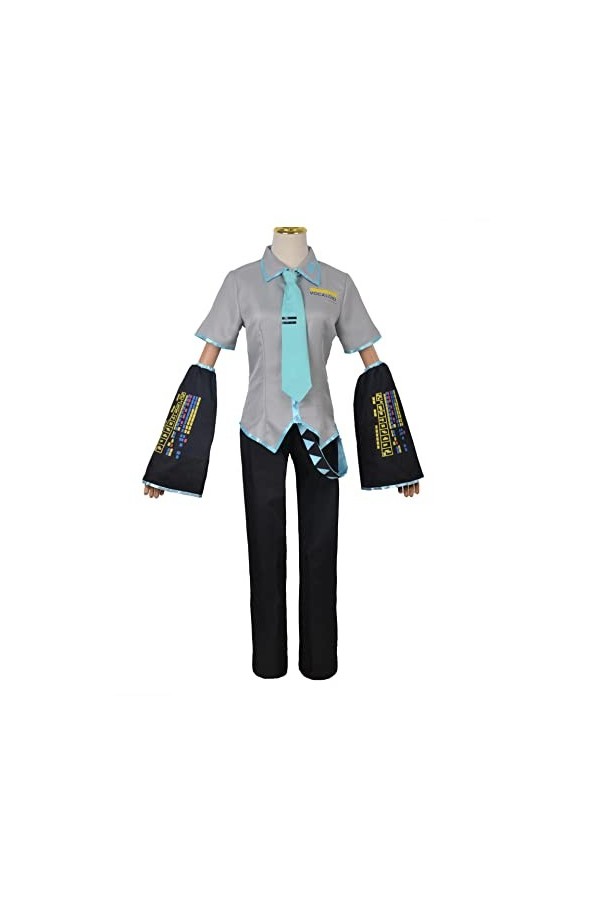 RUIRUICOS Vocaloid Miku - Costume japonais pour homme et femme - Costume Miku - Costume de cosplay pour débutants - Tenue dH