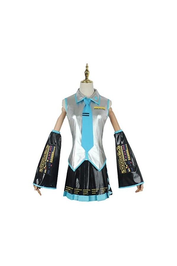 RUIRUICOS Vocaloid Miku - Costume japonais pour homme et femme - Costume Miku - Costume de cosplay pour débutants - Tenue dH