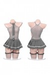 NC - Costume décolière japonaise Lolita Kawaii J K sexy en maille transparente - Pour adulte
