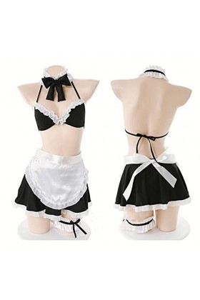 NC Mignon Tablier Sous-vêtements Cos Costume de Soubrette Française Lingerie Exotique Lenceria Porn Femmes Vêtements Sexy Nui