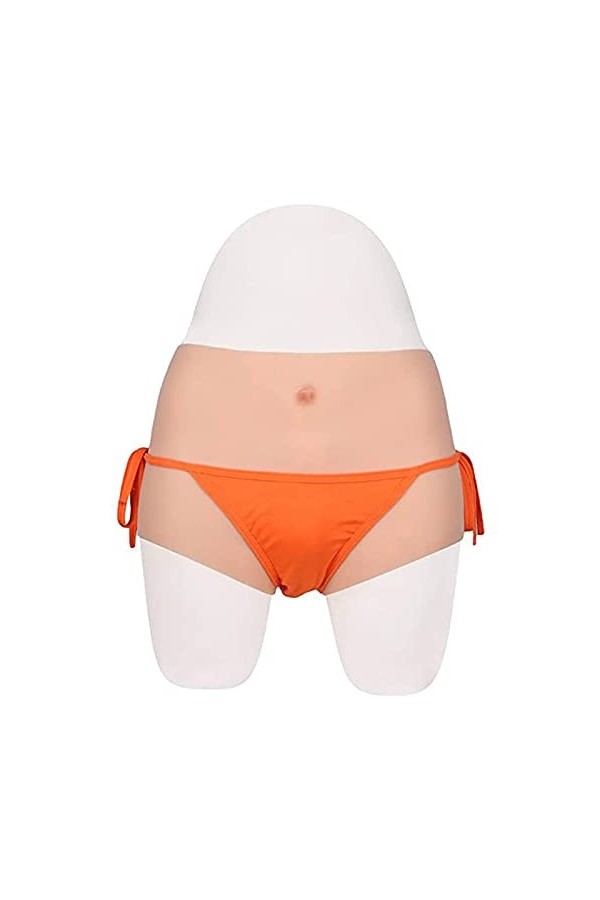 AJIU Crossdresser Culotte Silicone Hommes Cacher Gaff Panty Enhancer pour Transgenre Drag Queen Prothèse,Nude