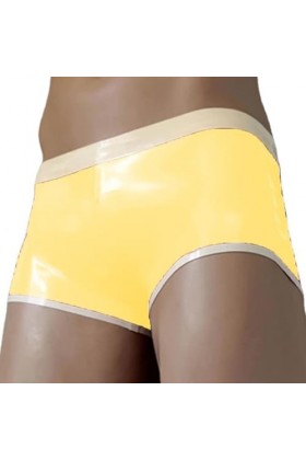 GOCTRN Pantalons Courts en Cuir Mini Shorts Sexy Wetlook PVC Latex Shorts Club Brevet sous-vêtements en Cuir Shorts pour Homm