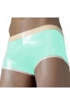 GOCTRN Pantalons Courts en Cuir Mini Shorts Sexy Wetlook PVC Latex Shorts Club Brevet sous-vêtements en Cuir Shorts pour Homm