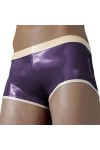 GOCTRN Pantalons Courts en Cuir Mini Shorts Sexy Wetlook PVC Latex Shorts Club Brevet sous-vêtements en Cuir Shorts pour Homm