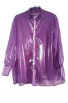 100% latex Rubber Gummi Purple Jacket, élégant, confortable, jeu de rôle, fête 0,4 mm