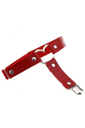 HYCYYFC Ceinture Femme Sexy élasticité Harnais Coeur Jambe chaîne Porte-Jarretelles Cosplay Goth Cuir Cuisse Anneau jarretièr