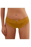 ZHINIAN Lingerie sexy en dentelle - Culotte en dentelle - Taille basse - Culotte mignonne en coton - Pour femme, rose, M