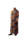 Kuendrem Tenue Dashiki à manches longues pour homme - Confortable - Ankara - Grande taille - - 6X-Large