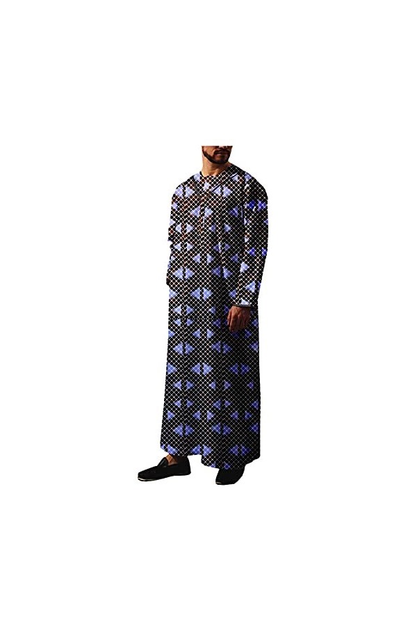 Kuendrem Tenue Dashiki à manches longues pour homme - Confortable - Ankara - Grande taille - - 6X-Large