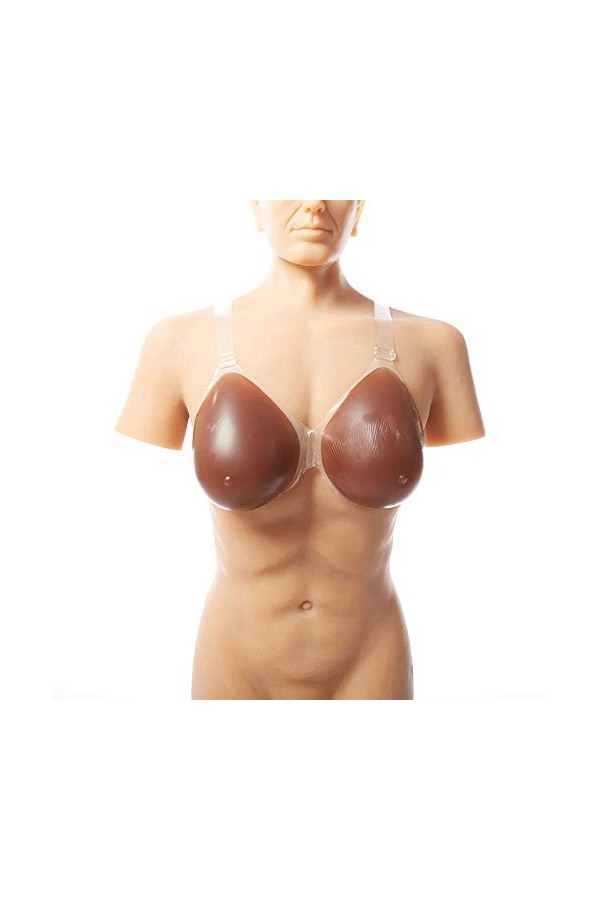 JIN YU MAN TANG Les Seins en Silicone forment Une Sangle dépaule Ajustable pour Les Faux Seins et la Poitrine,L