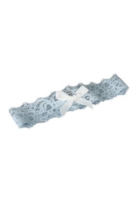 Ivy Lane Motif Porte-Jarretelles, Grande, Layla, Dentelle, Bleu et Blanc