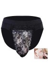DNJKH Culotte De Travestissement Slip Gaff Caché pour Homme Crossdresser Transgender Shemale Insert Pads