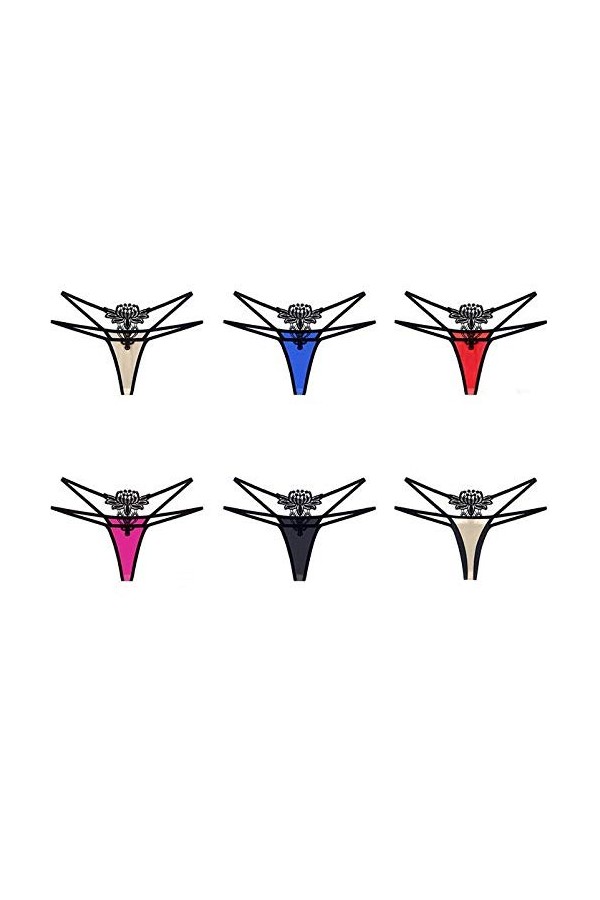 Xiaopang Culotte Sexy Femmes G-String Panties Femme Lingerie Hollow Thong Girls Mesh Bragas XS Fushia 2210 Annonces