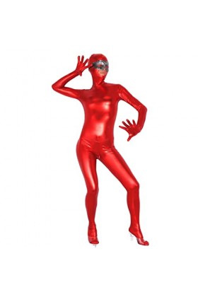 AFEBOO Body Complet Collé Brillant pour Femmes Costume de Performance de Scène Tenues de Cosplay avec Ouverture du Visage et 