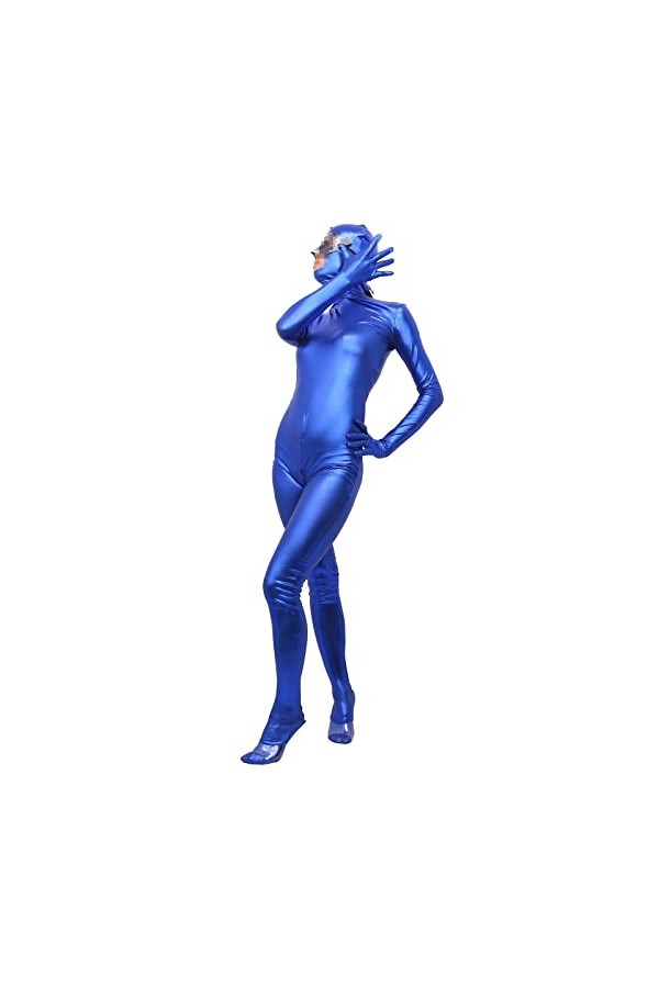 AFEBOO Body Complet Collé Brillant pour Femmes Costume de Performance de Scène Tenues de Cosplay avec Ouverture du Visage et 