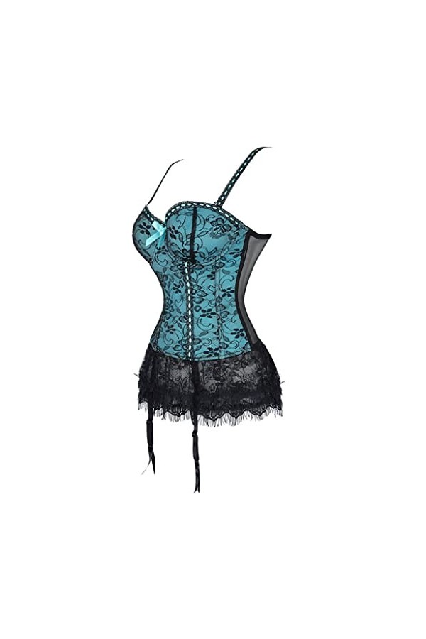 Jupe balançoire en Dentelle en Maille avec Porte-Jarretelles Lingerie Sexy Corset Abdomen Poly Buste Corset Corset Sexy Coul
