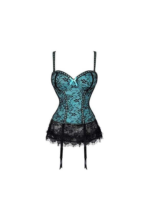 Jupe balançoire en Dentelle en Maille avec Porte-Jarretelles Lingerie Sexy Corset Abdomen Poly Buste Corset Corset Sexy Coul