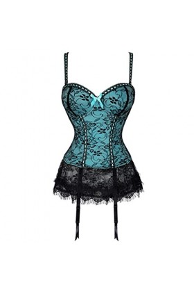 Jupe balançoire en Dentelle en Maille avec Porte-Jarretelles Lingerie Sexy Corset Abdomen Poly Buste Corset Corset Sexy Coul