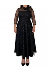 Lea Robe pour Femme, Noir, 42/Grande Taille