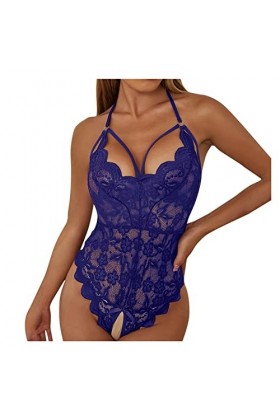 JJZXD One Pieces Lingerie Sensual Lingerie Sexy Femmes Costumes Plaid rouge Color : A, Size : L code 