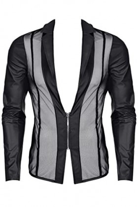 Veste pour homme avec maille et effet mouillé Matieral S