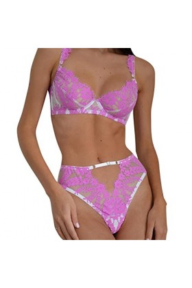 Lingerie Sexy pour Femme Dentelle Dentelle Sexy Lingerie érotique Confortable Deux pièces