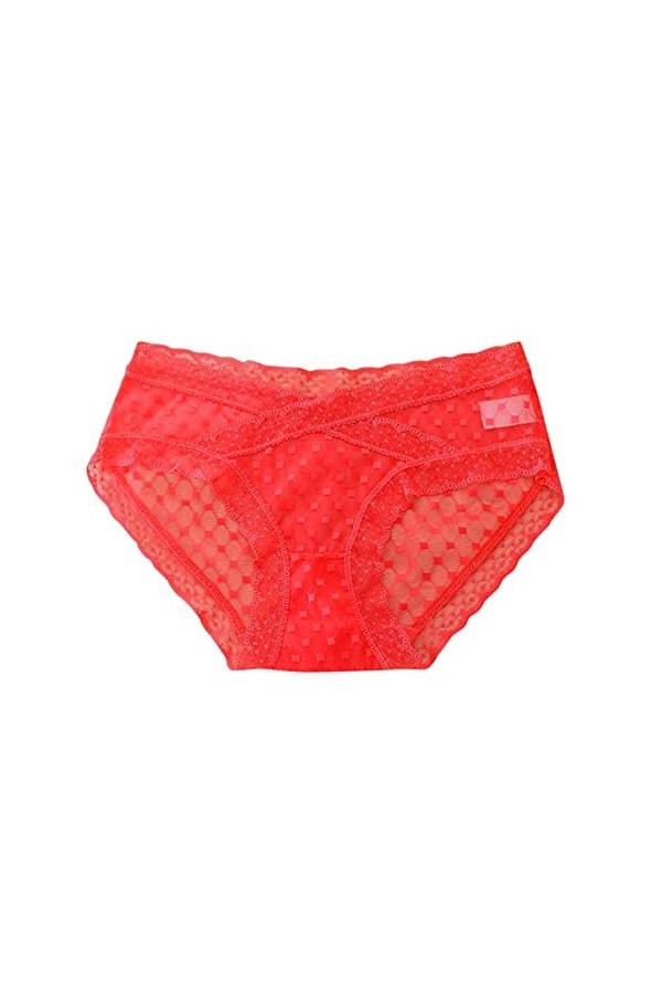 Ghemdilmn Sous-vêtements pour femme - Culotte en dentelle - Culotte transparente - Confortable et sans couture - Sexy - Pour 
