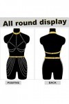 Punk Taille chaîne Ceintures Gothique Corps chaînes pour Femmes Harnais en Cuir jarretière Ensemble Accessoires Rave Party