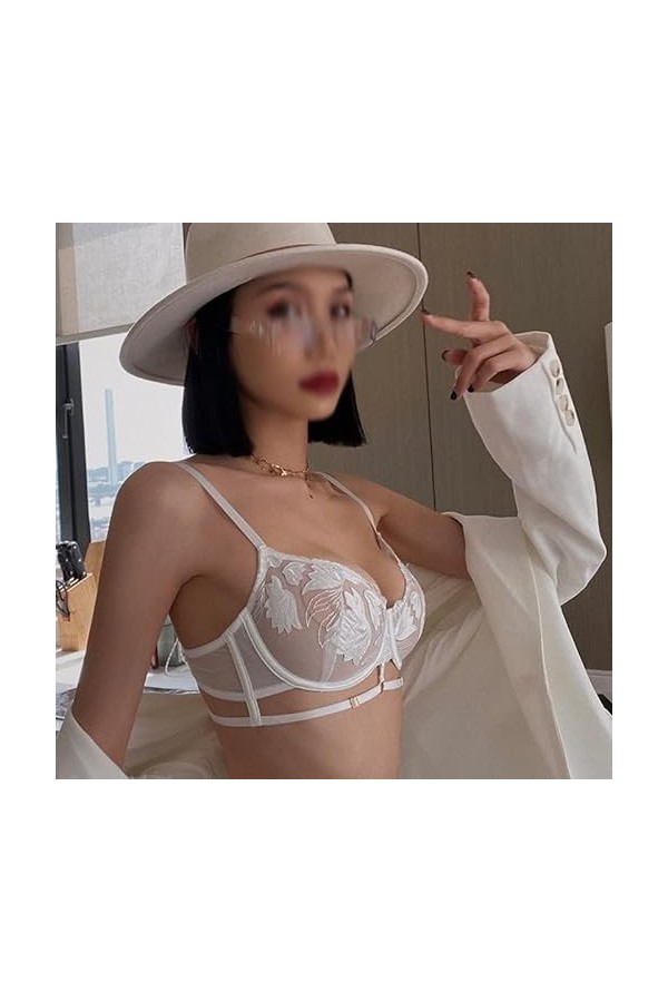 Montrer Petite Poitrine Français Broderie Dentelle Soutien-Gorge Creux Rassembler Soutien-Gorge Ensemble Lingerie Sexy Femmes