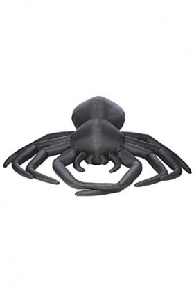 Smiffys 52911 Araignée Géante Gonflable Extérieur 2,7 m Mixte Adulte, Noir, Taille Unique
