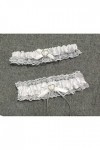 JJZXD Garter Rignestone perle à la broderie blanche Color : A, Size : One Size 