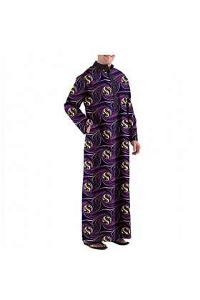 Kuendrem Tenue Dashiki pour homme - Manches longues et ourlet - Style Ankara - - 3X-Large