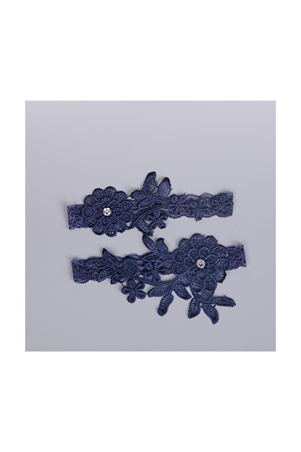 GJRFYJ Garters de mariage Blue Flower Garters sexy 2pcs Set for Women Bride Bride Ring Bridal Mand Garter Color : Blue, Size