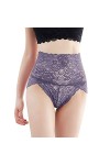 Vexiangni Culotte pour femme - Invisible - Culotte sans couture - Slip érotique avec fente - Coton stretch - Taille haute - L