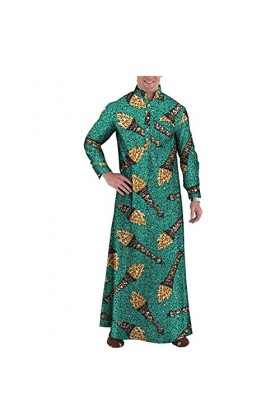 Kuendrem Dashiki Ankara Robe longue à manches longues pour homme - - 5X-Large