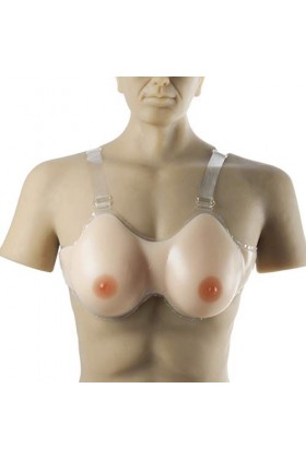 JIN YU MAN TANG Faux thoraciques artificiels en Silicone Artificiel Doux et Faux mamelons naturels,L
