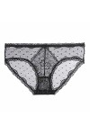Culotte sexy en coton transparent respirant en dentelle creuse pour femme Rose Lingerie pour jeux sexuels, beige, taille uniq