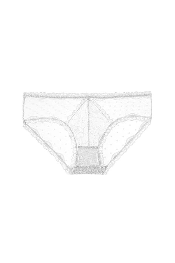Culotte sexy en coton transparent respirant en dentelle creuse pour femme Rose Lingerie pour jeux sexuels, beige, taille uniq