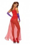 Leg Avenue Bombshell Babe Panamas, Rouge Red , Taille Fabricant: SmallUk 6-8 Femme