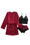 Womens Lingerie Set Fashion Camisole Pyjama Set avec Robe Tenues érotiques Coquines Cadeau de Soutien-Gorge de Tous Les Jours