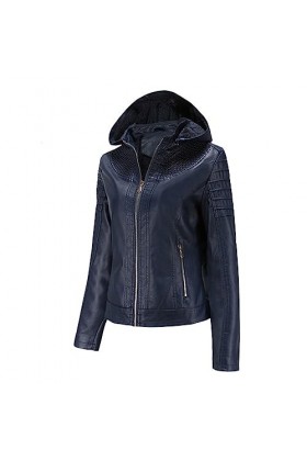 Fjnbbiot Veste Chaude En Peluche À Capuche Détachable Pour Femme, Vêtements Européens Et Américains, Automne Et Hiver Red M