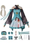 Foanja Qingque Déguisement Femme Cosplay Anime Honkai Star Rail Qingque Complets Jeux Uniformes et Accessoires Perruques pour