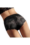 Bywenzai Culotte sous-Vêtements pour Femmes Culottes Sexy Dentelle Lingerie Coupe Haute Femme Boyshort Taille Haute Mémoires 