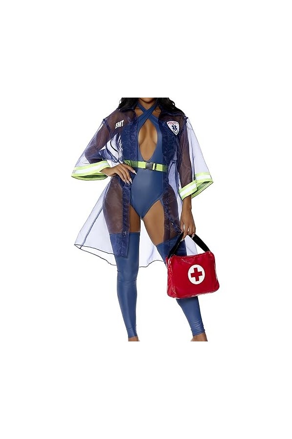 Whats The 911 Sexy EMT Costume, bleu marine, small/medium