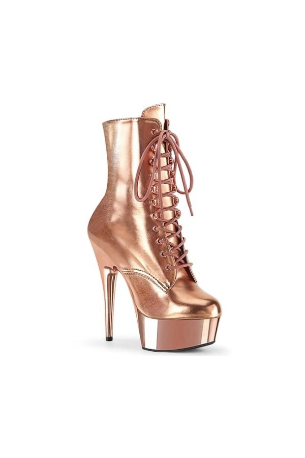 PROMI Talons Aiguilles Low Boots 15cm Lace Up Pole Dance-gold||42