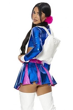 Forplay Costume sexy pour femme Fook Who?, bleu, Medium/Large