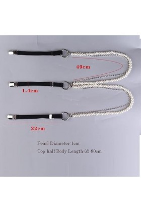 LORSO FSHGSA Perle Ceinture Vêtements Jarretelles Noeud Papillon Connexion Accessoires Cadeau