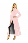 JQYTEN Women Long Sleeve Coats Unisex Men Women Wetlook PVC Leather Clubwear Female Nightclub Rave Party Pole Dance Costumes 